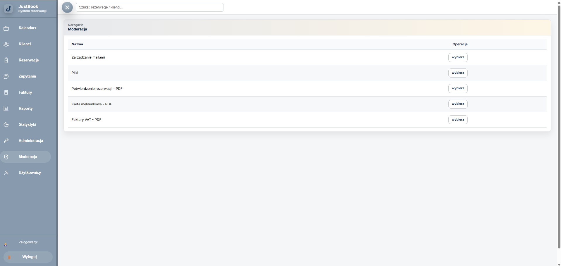 Moderacja i narzędzia